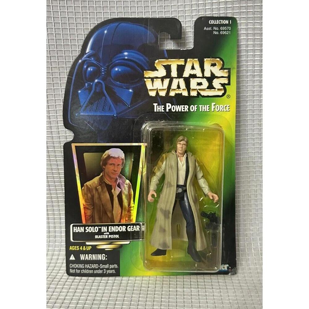 Hasbro Power Of The Force Freeze Frame Endor Han Solo Action‎ Figure New Sealed